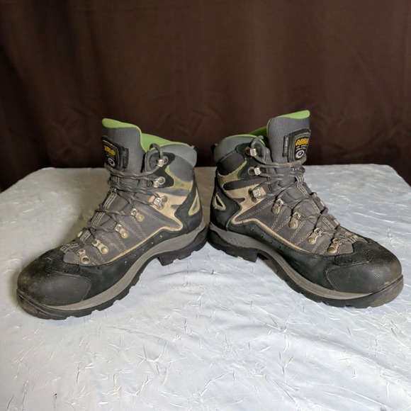 ASOLO Flame Mid GTX Boots Mens Size 9 Waterproof Hiking Backpacking READ DESC.